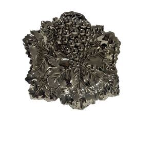 Silver Grape Fruit Dish Tray Side Plate Bowl 8-9”